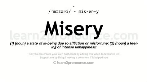 misery übersetzung|misery meaning.